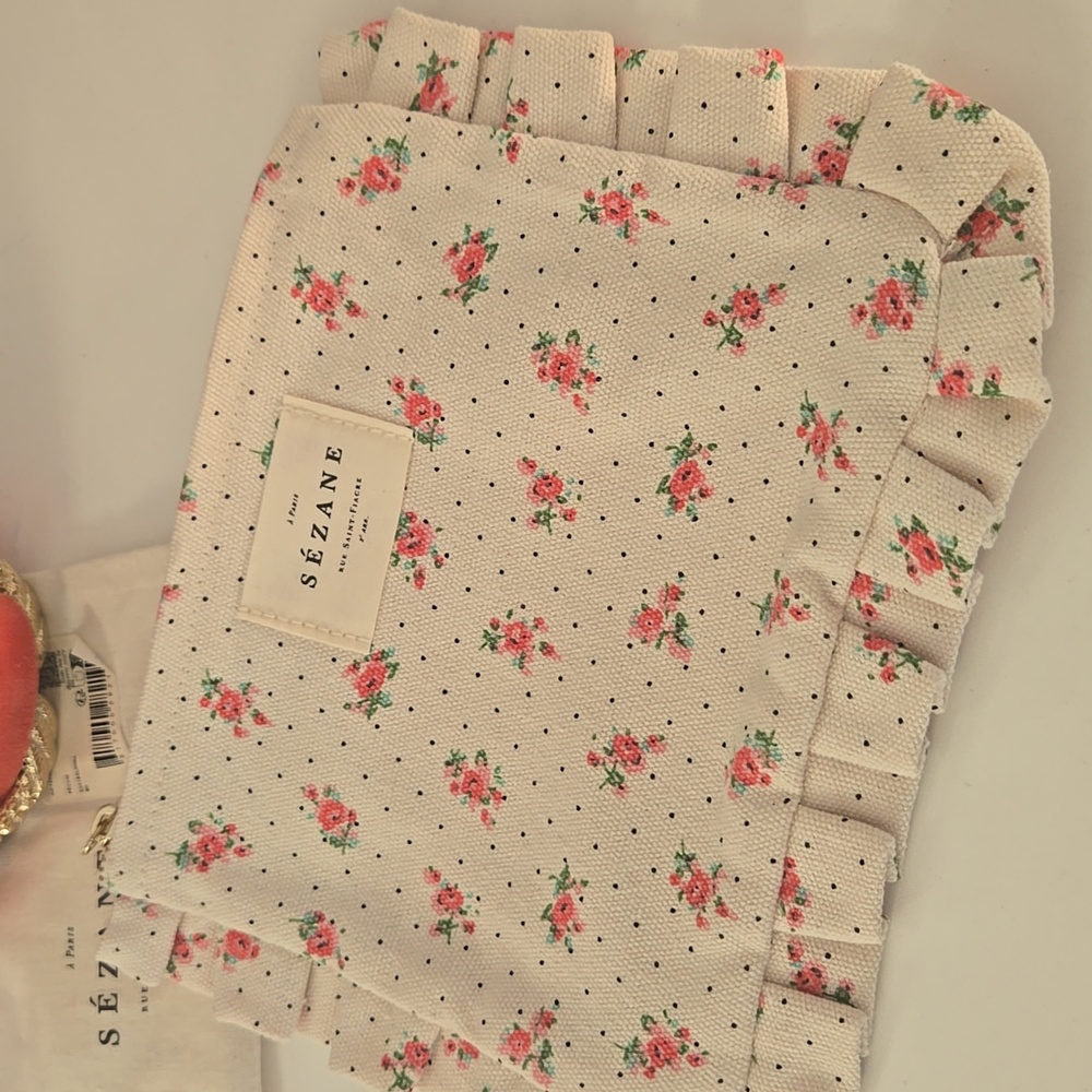 Sezane Artemis Belt, Peach, Size 80, NWT, From Paris, Comes With Floral Clutch - Picture 5 of 17